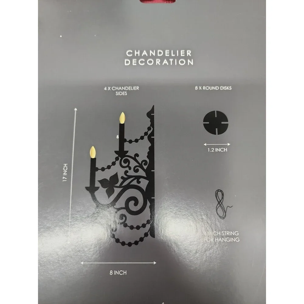 Halloween Party Decor 2 Hanging Chandeliers And A 3 Pack Of Fans New In Package